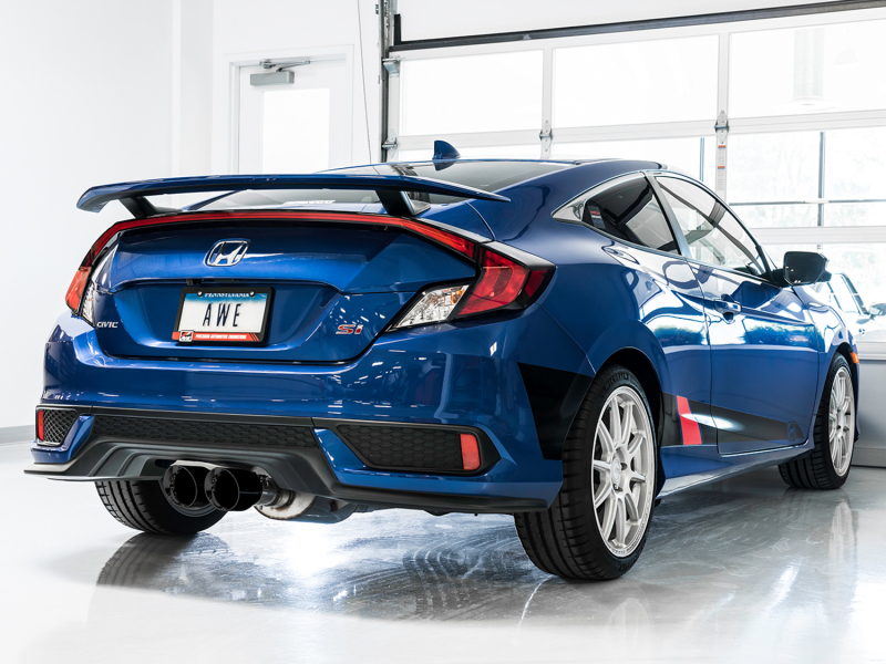 Honda Civic Si Performance Exhaust - AWE Tuning - Cat-Back Track Edition - Diamond Black - `16-`27